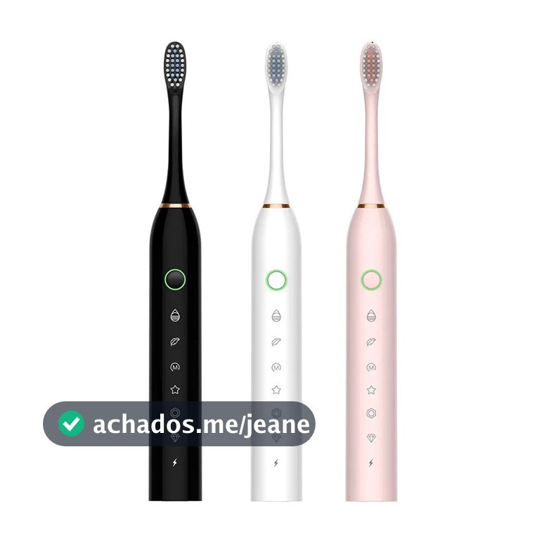 Escova De Dentes Elétrica Recarregável USB 4 Cabeças Refil