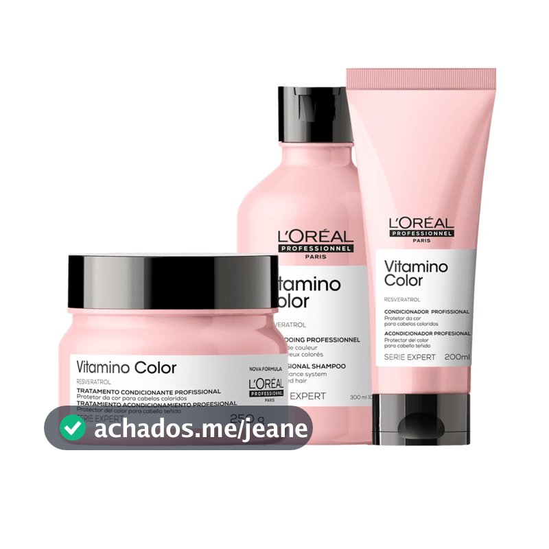 Kit Loréal Vitamino Color - Shampoo, Condicionador Máscara