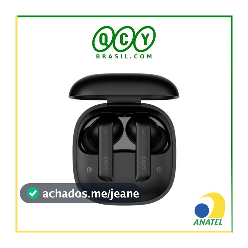 Fone de Ouvido QCY HT05 MeloBuds Sem Fio Bluetooth TWS 5.2, Cancelamento de Ruído Ativo ANC