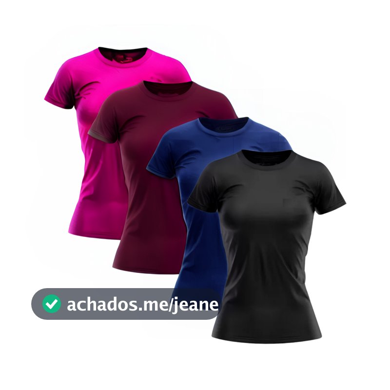 Kit 4 Camisetas Femininas Dry Fit Academia Corrida Treino Caminhada Poliéster Premium