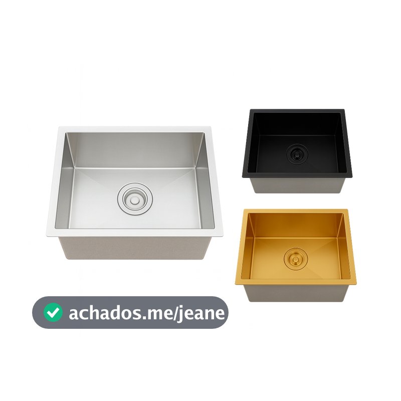 Cuba De Cozinha Gourmet Completa Aço Inox 304 44x44cm Embutir e Sobrepor Brinovar