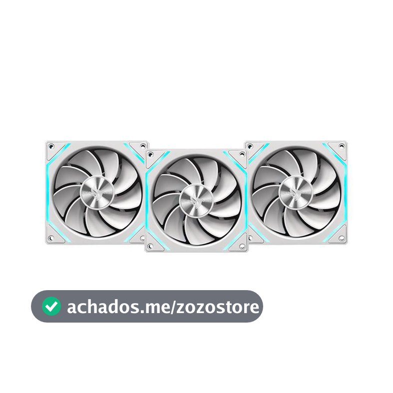 Kit Ventoinha Pichau Ventus NX Reverse, ARGB, 3x120mm, Branco, PCH-VTNXR3-WH01