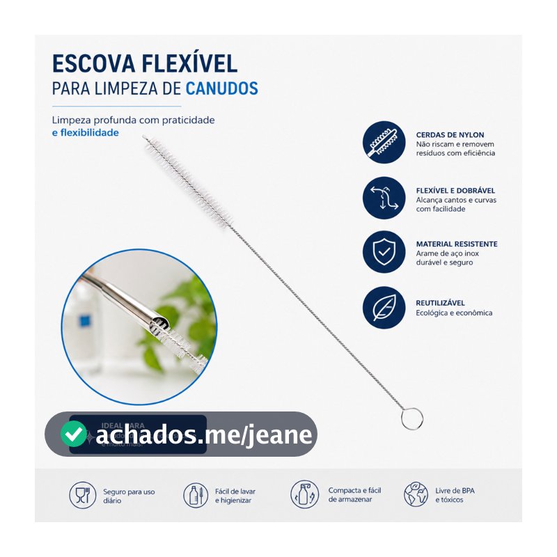 Escova de Limpeza de Canudo Garrafa Térmica