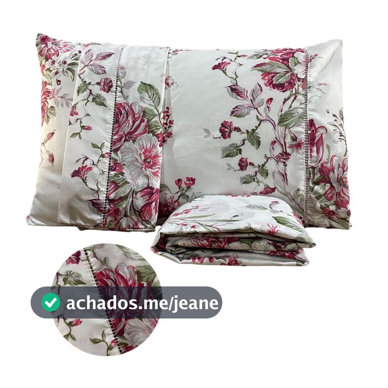 Jogo de Cama Lençol de Elástico Estampado Tecido Leve Acetinado Micropercal Ponto Palito