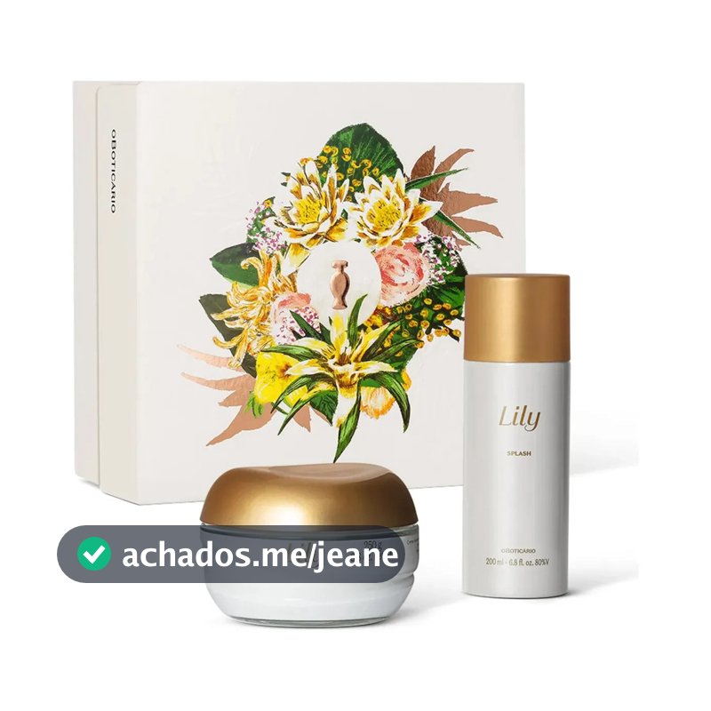 Kit Presente Lily Body Splash 200ml + Hidratante 250g (2 Itens)