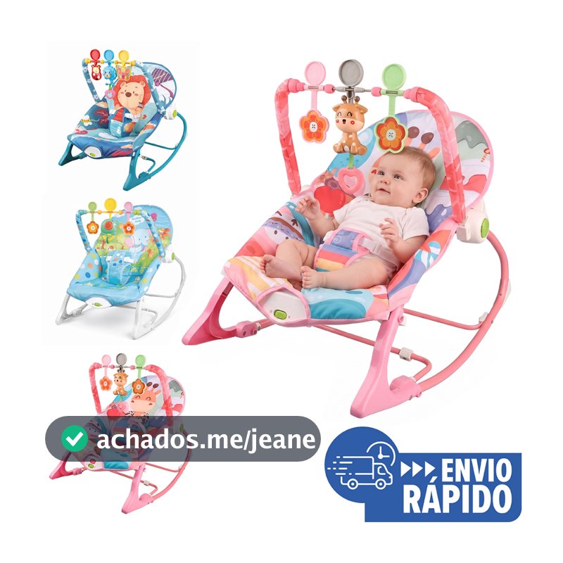 Cadeirinha de Descanso Musical Balanço Suave para Bebê Baby Bear Conforto Infantil | ENTREGA DIRETA
