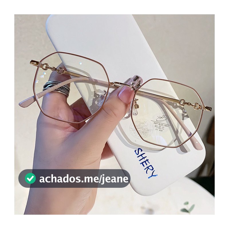 Óculos contra luz azul 2025, armação metálica, anti-radiações, substituíveis para mulheres/homens.