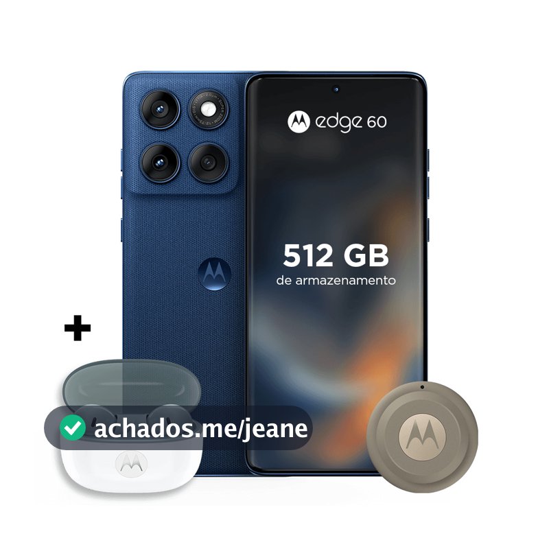 Kit Smartphone Motorola Edge 60  5G 512GB + Moto Buds 2 e Moto Tag 2