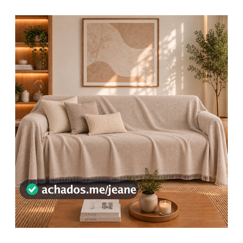 Manta Para Sofá Gigante 400x180cm Tipo Capa Protetora de Sofá Luxo Super King 4 Lugares Algodão Decorativa Promocao