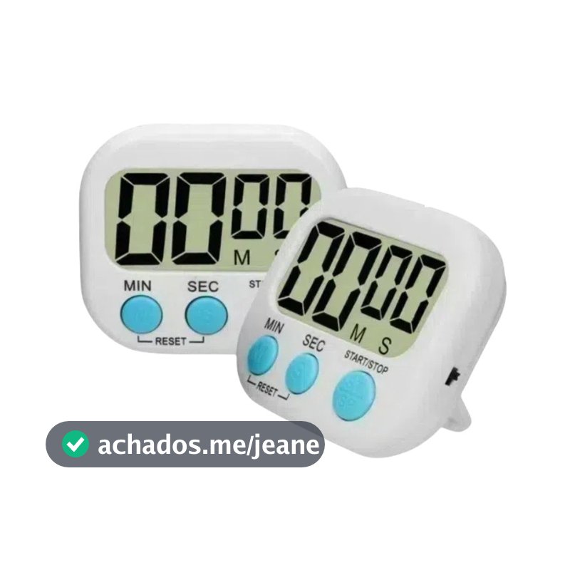 Timer Temporizador Cronômetro Digital De Cozinha Com Alarme Para Estudo