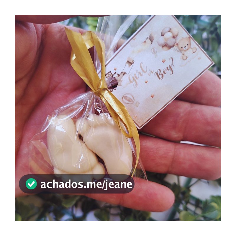 100 Mini pezinhos -Lembrancinha -  Chá de Bebê, Saida de  Maternidade, Chá Revelação ( 50 pares )
