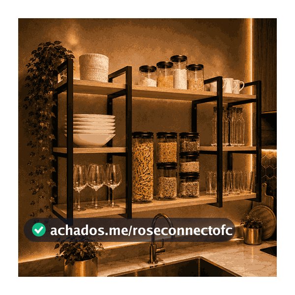 Prateleira Estilo Industrial Suspensa P/ Sala Escritório Quarto Cozinha Praticidade e Elegância