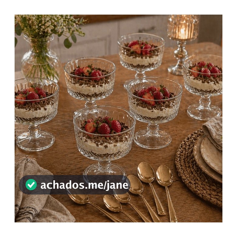 Jogo 6 Taças de Sobremesa 250ML - Dumiat