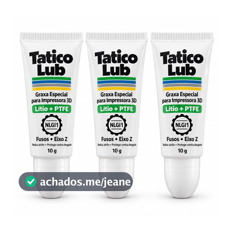 Kit 3 Graxa Lubrificante para Impressora 3D Lítio + PTFE BAMBULAB CREALITY PRUSA ANYCUBIC A1 KOBRAX OUTRAS IMPRESSORAS 3