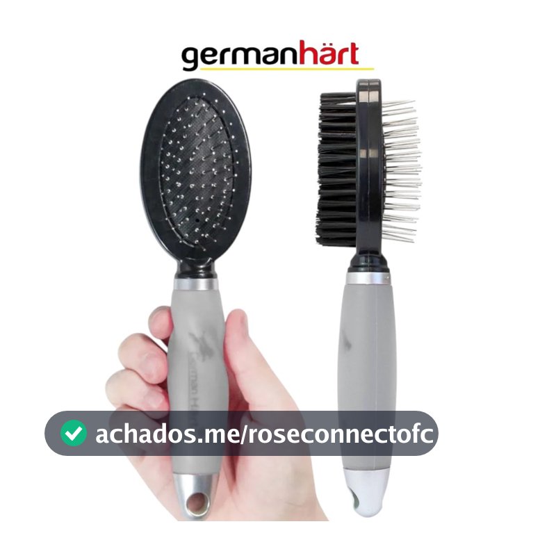 Escova Dupla Germanhart M Gel para Pets 🐈🐶 Cachorros Gatos Remoção de Nós e Emaranhados