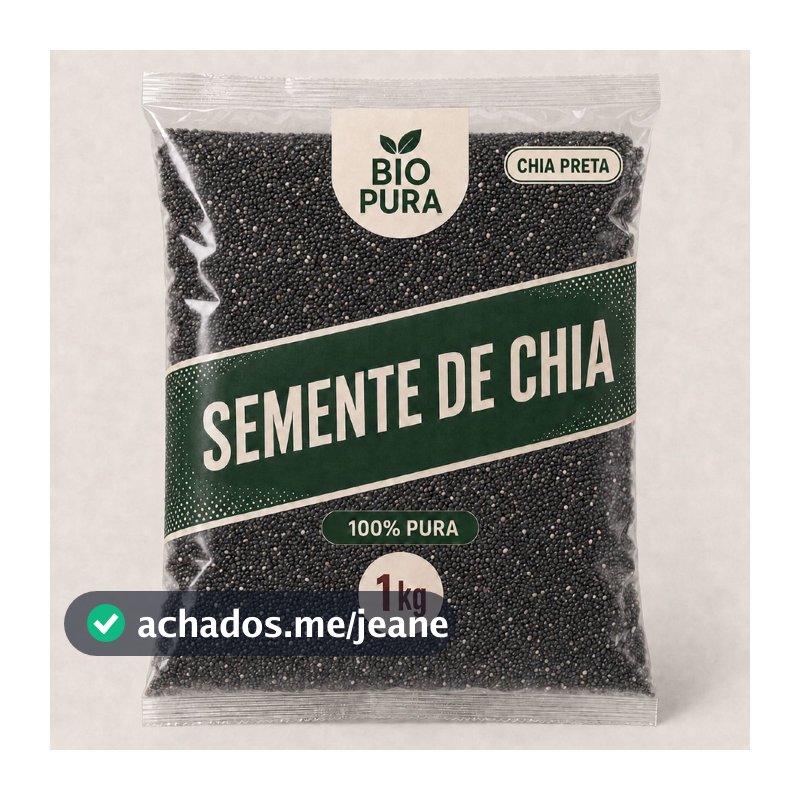 Chia  100% Pura Semente de Chia Natural em Grãos para Iogurte Vitaminas Frutas Saladas Pães e Receitas