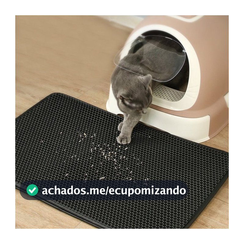Tapete Higiênico EVA Coletor de Areia Para Gato Lavável Dupla Camada