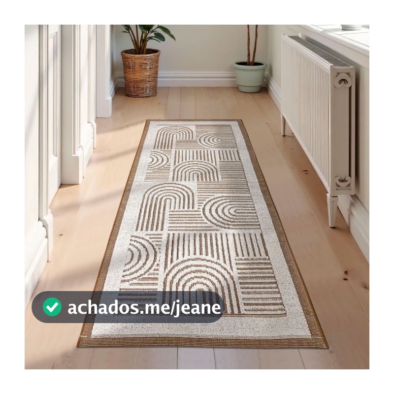 Passadeira Línea 0,50cm x1,40m em Tear Decorativo Cozinha Corredor