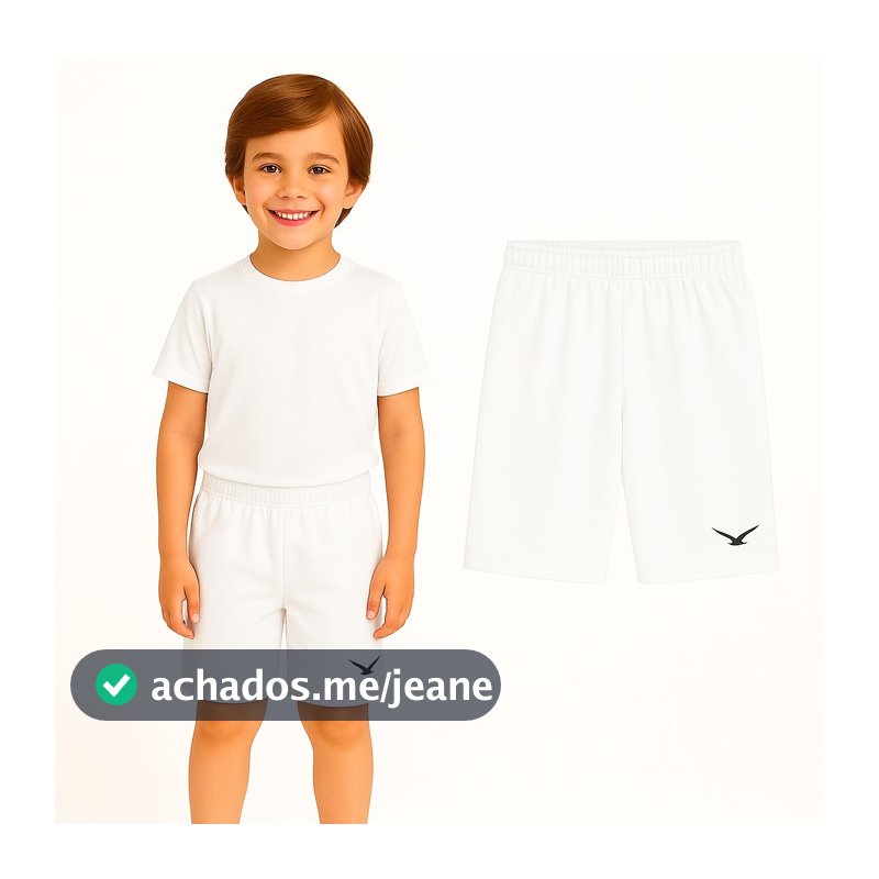 Conjunto Camiseta e Bermuda  Infantil E Juvenil Masculino Com Bolsos 04 á 16 Anos