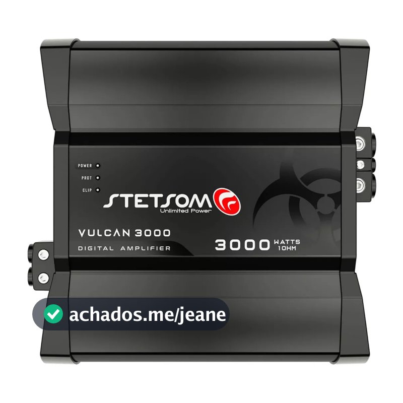 Módulo Automotivo Stetsom Vulcan 3000 3000W RMS Som Automotivo Digital 1, 2 ou 4 Ohms