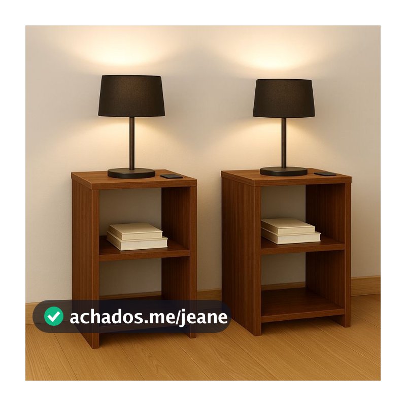 Kit 2 Mesa cabeceira lateral cama nicho quarto MDF 6 opções de cores