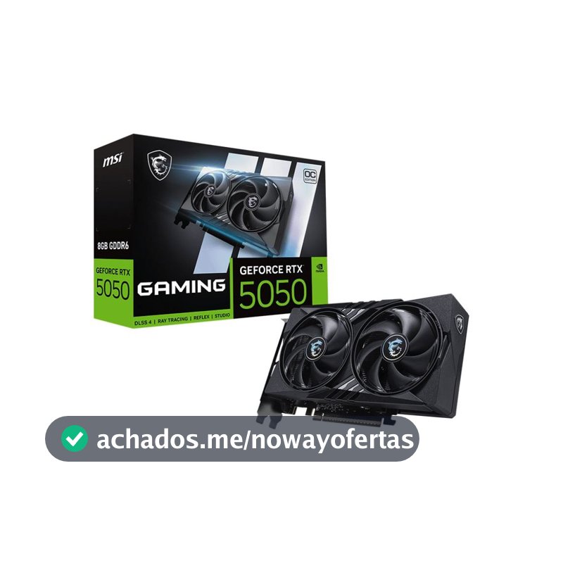 Placa de Vídeo MSI NVIDIA GeForce  RTX 5050 GAMING OC  8G  912-V538-009