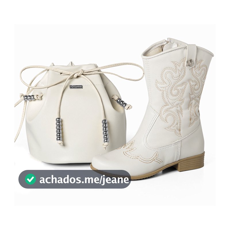 Bota Infantil Feminina Texana Rodeio Country Bolsa Menina Moda Tendência Texas Jeca Jequinha