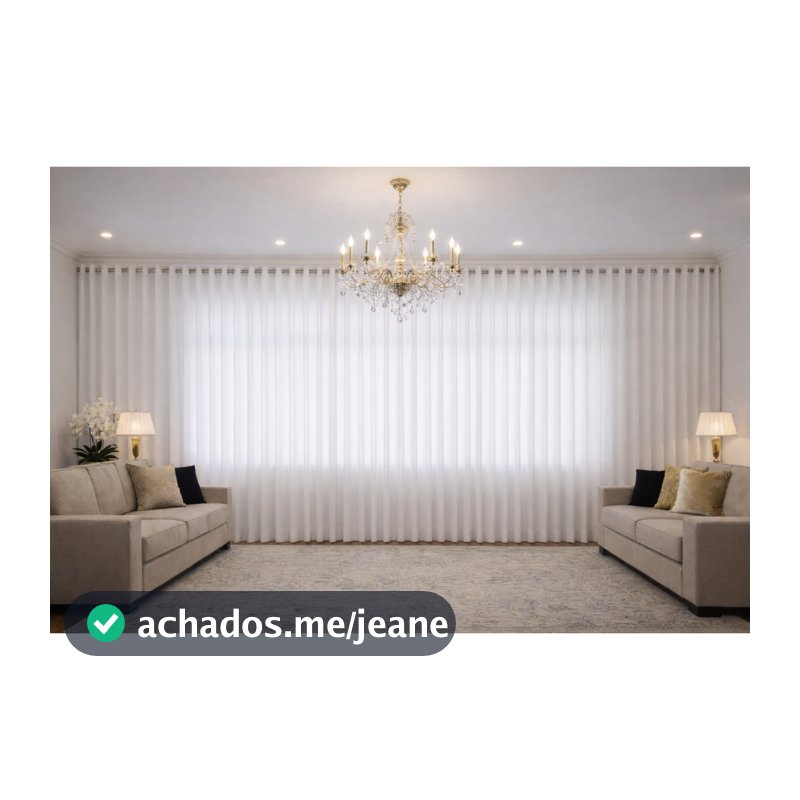 Cortina Letícia Premium 8,00x2,80m | Elegante para Sala, Escritório e Igreja