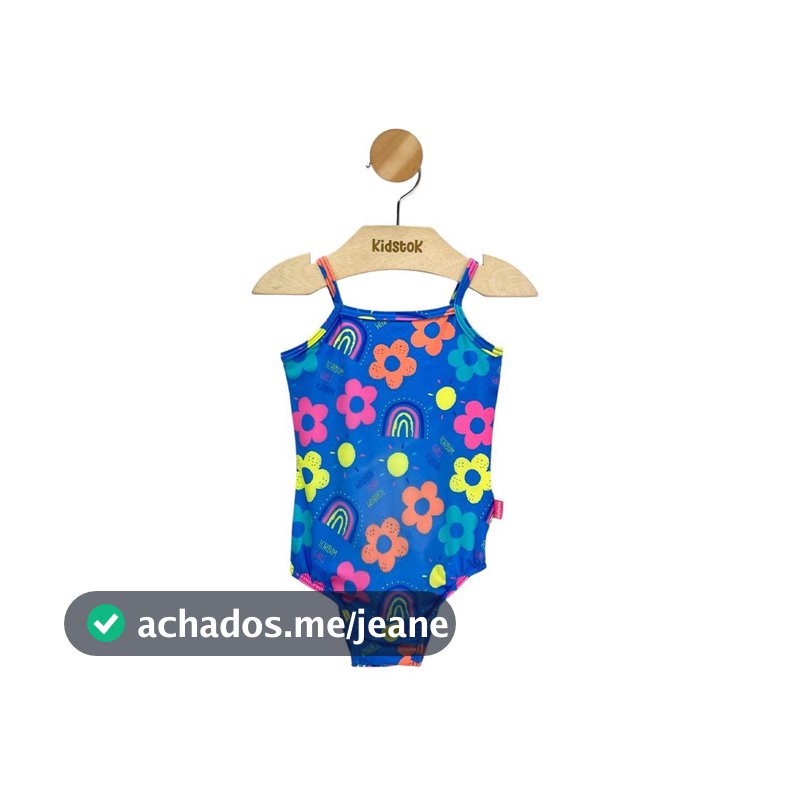 Maiô Menina Proteção UV Floral - Kamylus
