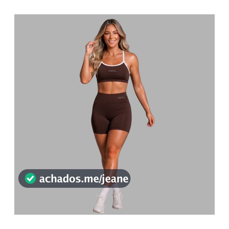 Conjunto Legging Fitness Short e Top Bicolor Academia Zero Transparência Blackout