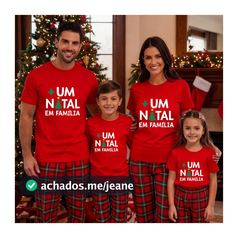 Camisetas Básica Um Natal Em Família Blusas Personalizadas Família Festas e Comemorações Natalina Unissex e Infantis