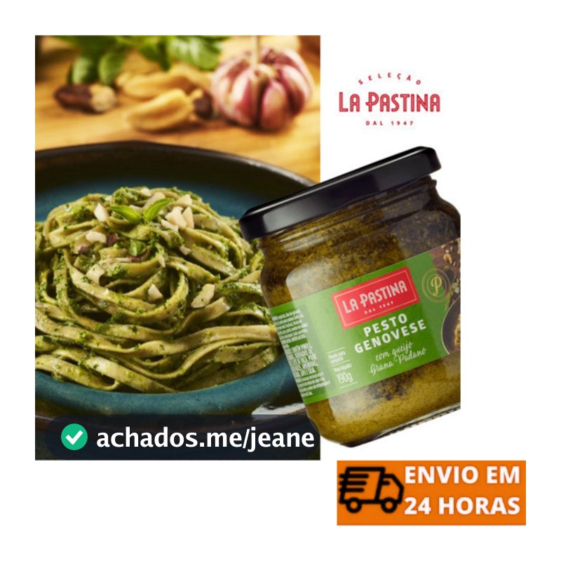 Molho Pesto Genovese La Pastina Com Queijo Grana Padano 190g