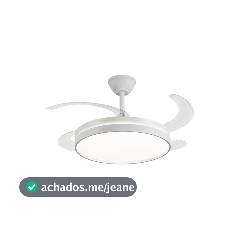 Ventilador De Teto Hilife 106cm Com Luz Led Silencioso Controle Remoto 127V/220V