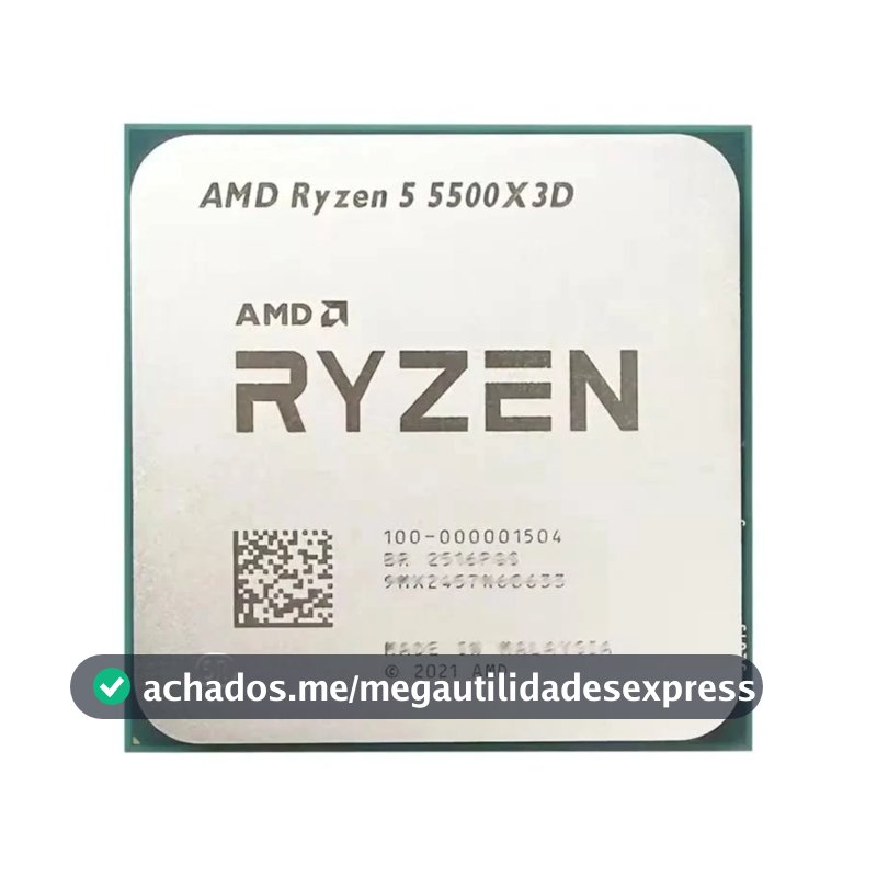 AMD Ryzen 5 5500X3D, 4.0GHz Max Turbo, Cache 96MB, AM4, (Novo S/Box)