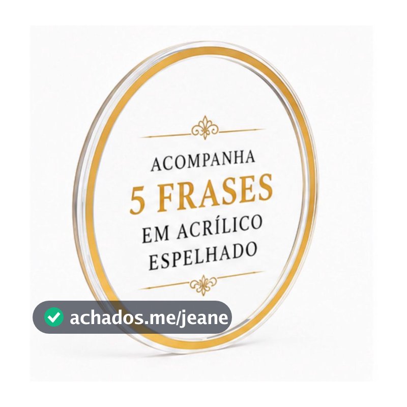 Painel Led em Acrílico 35cm com 5 frases