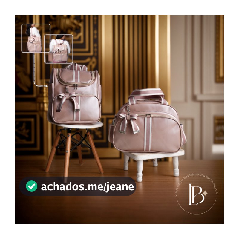 Bolsa Maternidade kit 2 peças Mochila Multifunção Mamãe Bebê Luxo La Bag