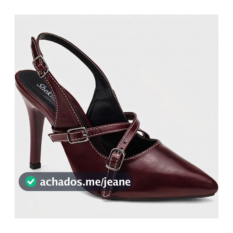 Scarpin Feminino Shekinah Salto Fino Slingback Confortável Fivela Lançamento
