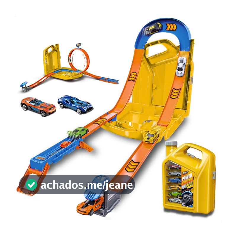Pista de Corrida Carrinhos Looping 360 Lançador Brinquedo Infantil Maleta Portátil Radical Menino