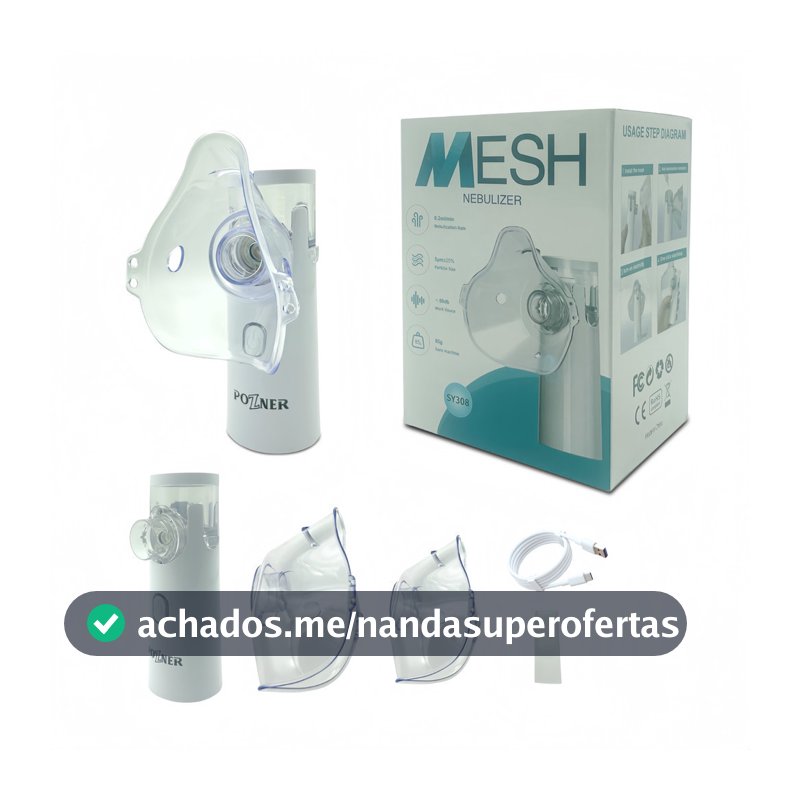 Máquina Nebulizadora Portátil Inalador Nebulizador Adulto Infantil Silencioso