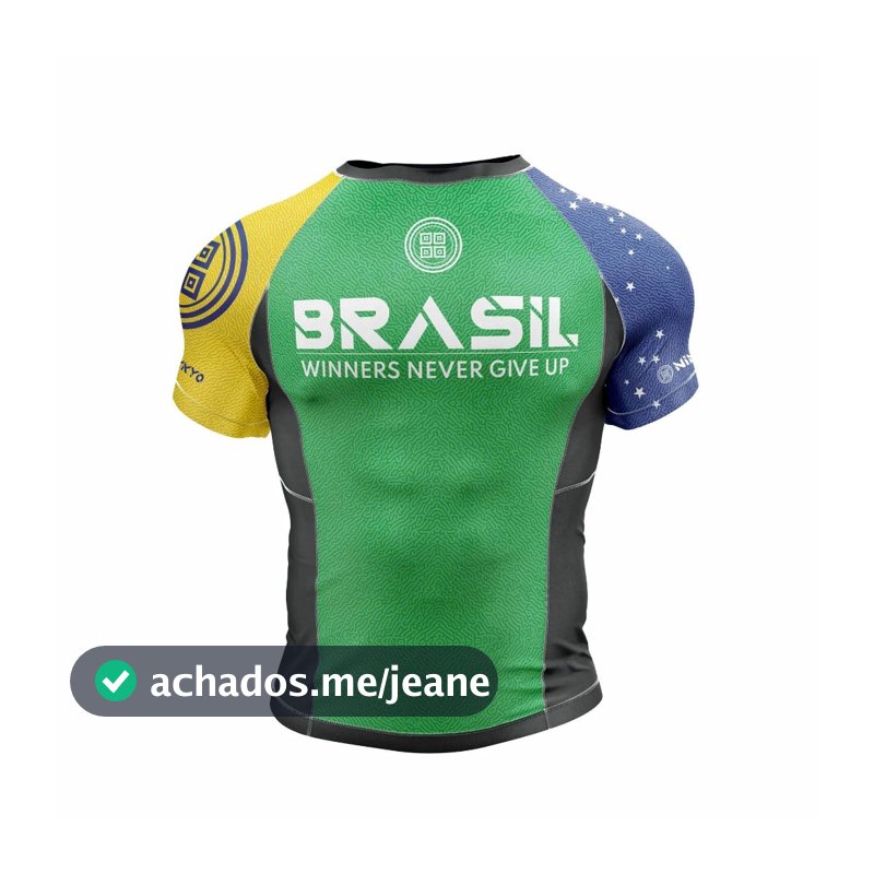Rashguard Manga Curta No Gi Brazil Winner Jiu Jitsu Nikkyo