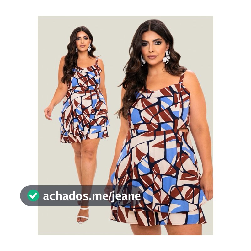 vestido macaquinho estampado plus size e slim moda feminina pronta entrega