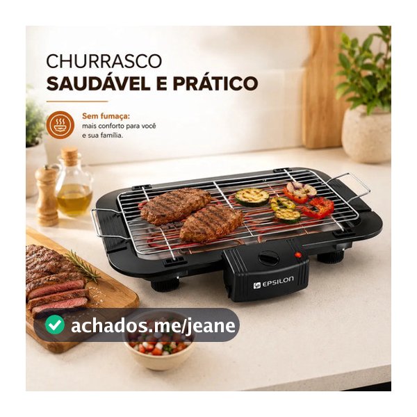 Churrasqueira Elétrica De Mesa Grelha Removível Eps-3091