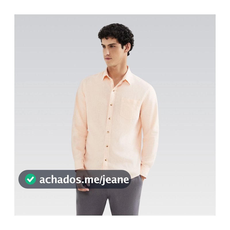 Camisa Masculina Manga Longa Slim Linho HERING Original
