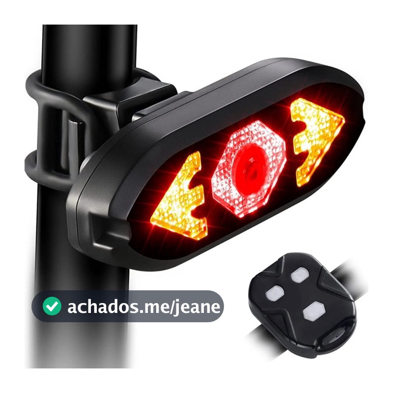 Lanterna Traseira Bike Com Seta e Controle Remoto