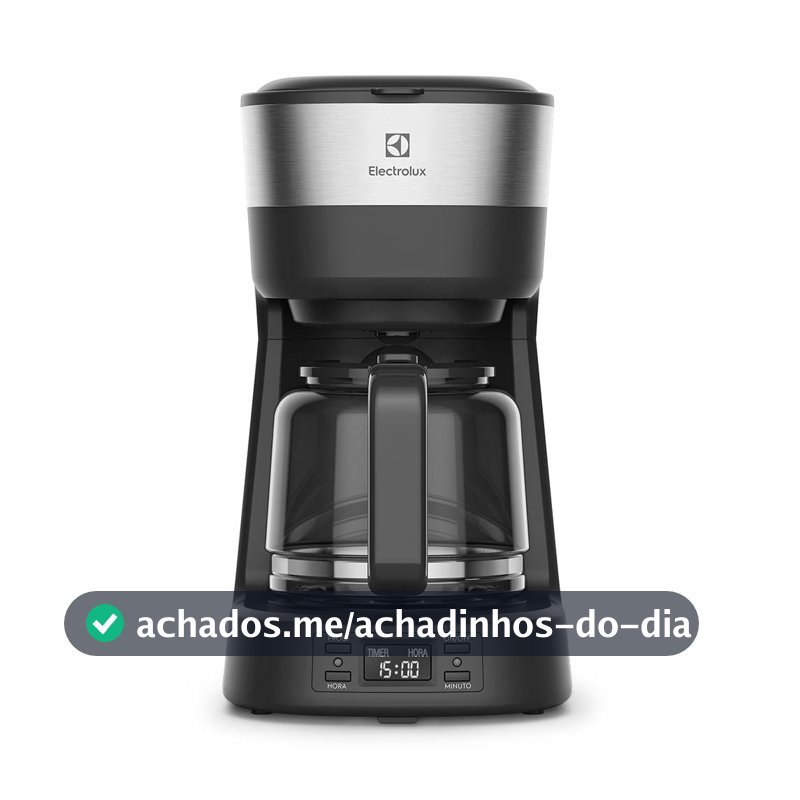 Cafeteira Elétrica Electrolux 30 Xícaras Experience Programável com Timer Cor Inox Preta (ECM25)