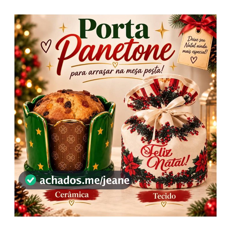 Porta Panetone Panetoneira Boleira Suporte Bolos Doces Presente Natal Decoração Natalina Mesa Posta