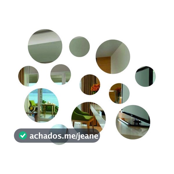 Espelhos Decorativos Redondo Kit 12 Peças Pequeno