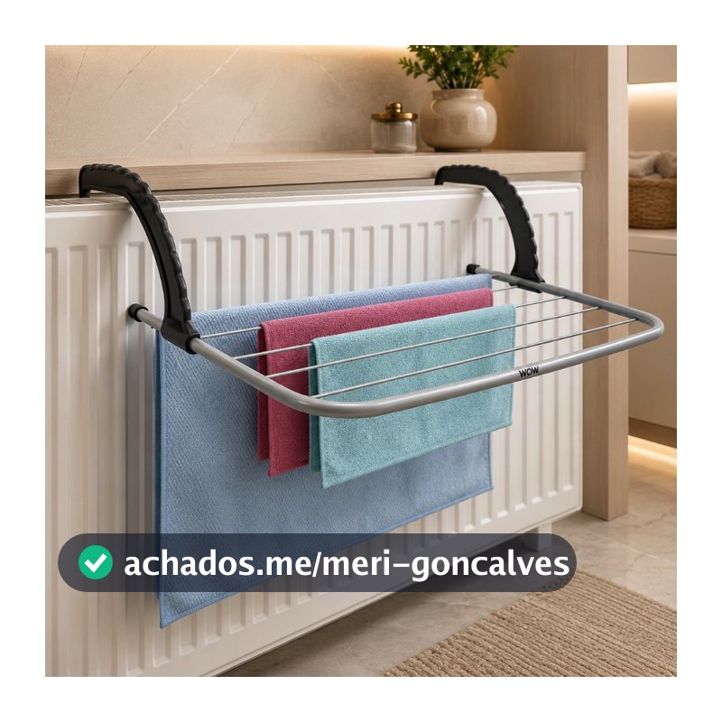 Varal Portátil Para Apartamento Secador De Roupas Prático e Retrátil Para Janela e Parede