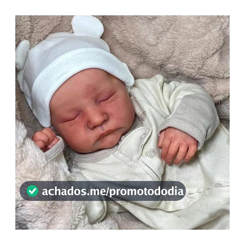 Boneca Reborn Bebê Realista em Silicone com Olhos Fechados Pode Tomar Banho Envio Imediato