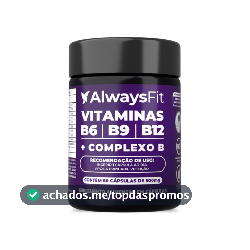 Complexo B AlwaysFit  | Metilfolato + Metilcobalamina + Vitaminas do Complexo B | 60 Cápsulas